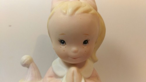 Vintage Homco Figurine Home Interiors Praying Girl with Doll, Porcelain