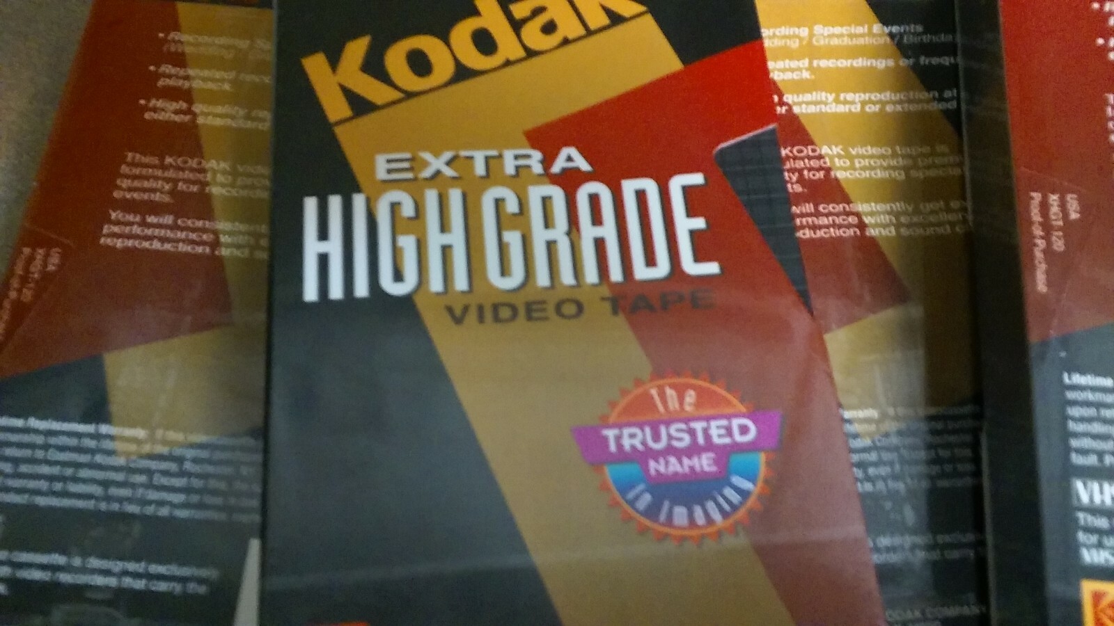 5 KODAK T-120 XHGT BLANK VHS TAPES EXTRA HIGH GRADE