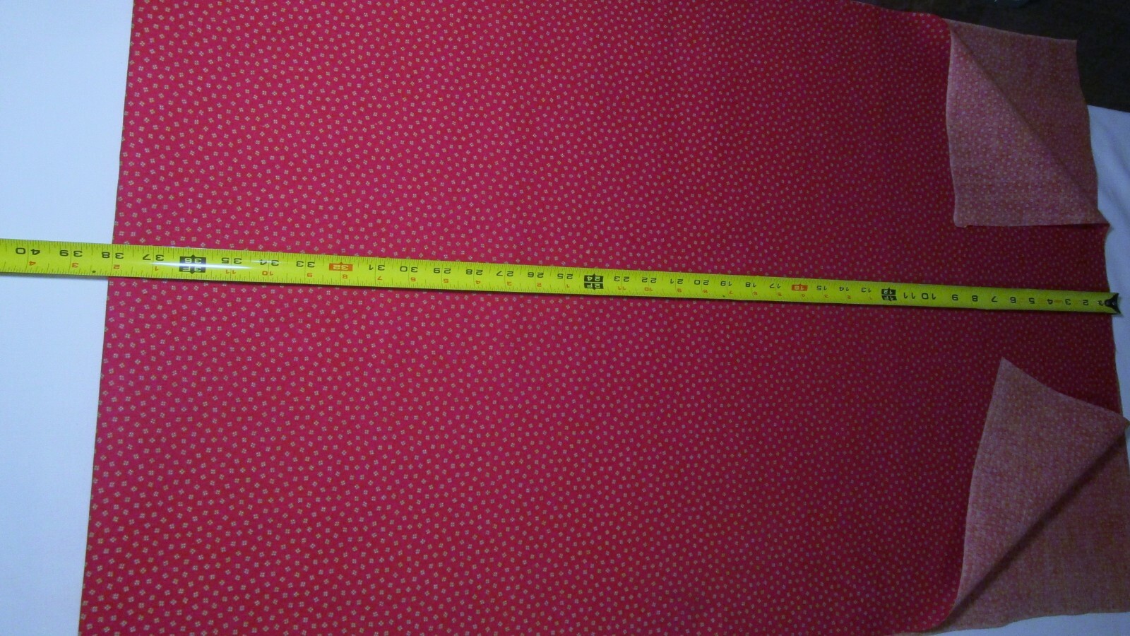 Antique Fabric 1800's Turkey red Calico 24