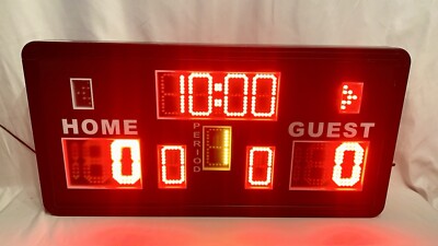 Large Electronic Basketball Scoreboard w/ Buzzer Wall-Mounted Professional Timer