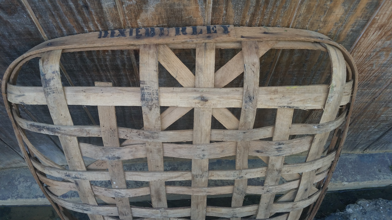 Naive Primitive Tobacco Basket Ashvelle NC Dixie Burley Barn Decor Home Decor