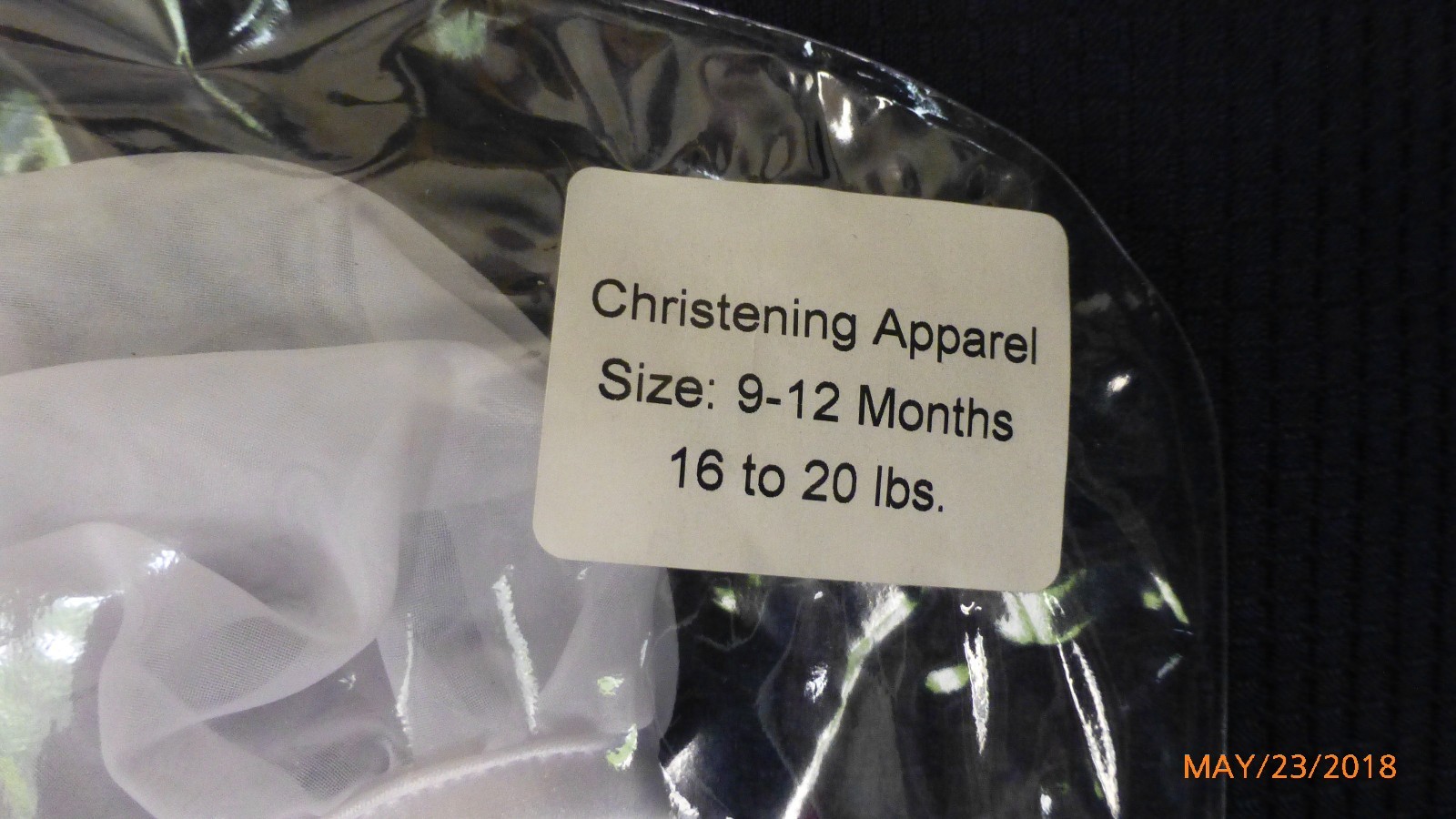 Baby Girl Christening Baptism Multi Tiered Gown with Satin Bodice NWT 9-12 Month