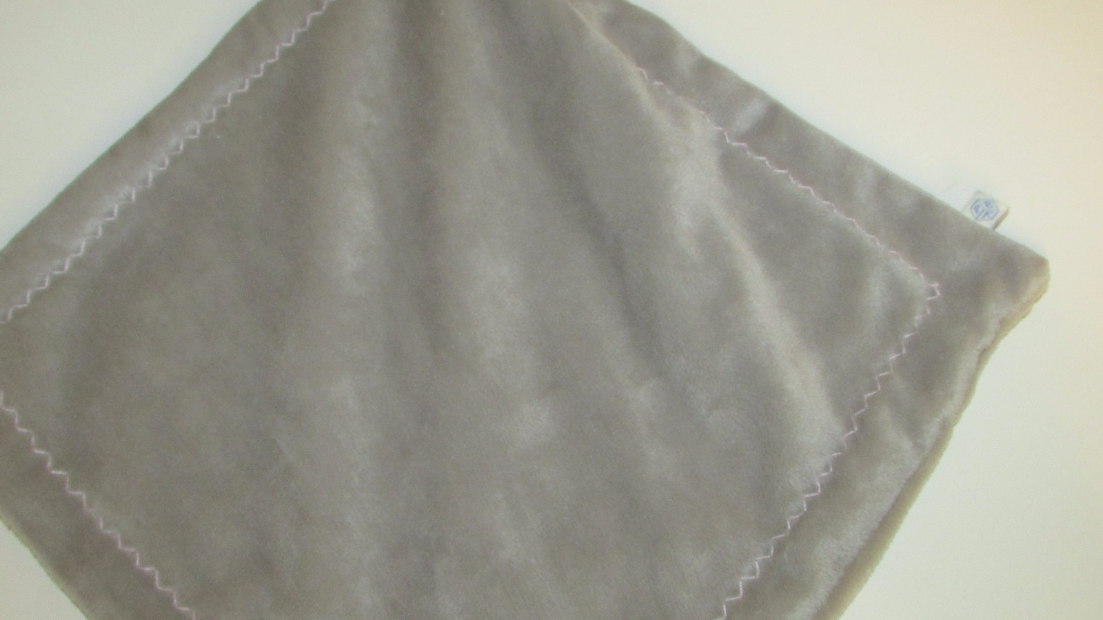 Pottery Barn Kids Gray Bunny Rabbit Baby Security Blanket Pink ears ribbon bow