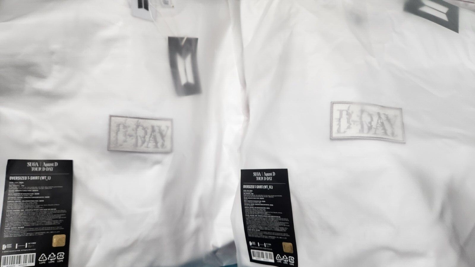 BTS SUGA OVERSIZED T-SHIRT ASIA VER Agust D TOUR 'D-DAY' in