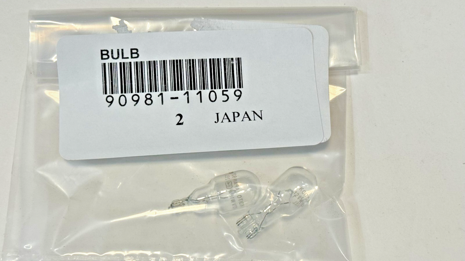 【J18328】Haugaard & Hoirup 2-PCS PACK GENUINE TOYOTA & LEXUS (1990-2021) BULB, Back Up