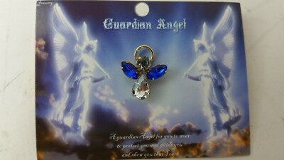 Guardian Angel Crystal Birthstone Month Lapel Pin Brooch Gift item