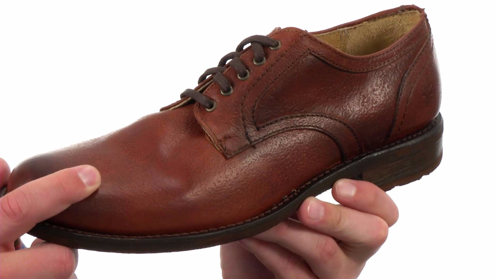 Frye Jones Burnished Brown Leather Lace-Up Derby Oxfords Shoes Mens Size 11 Amazon.com | Brown Dress Shoe Laces Mens Dress Oxford Shoes  main image 2