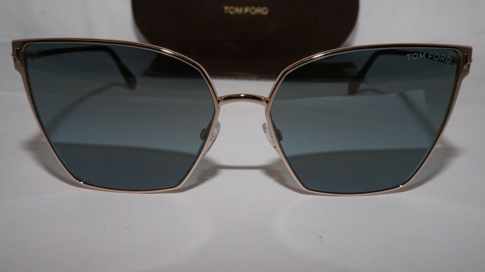 Pre-owned Tom Ford Sunglasses Helena Gold Blue Mirror Tf653 28v 59 15 140