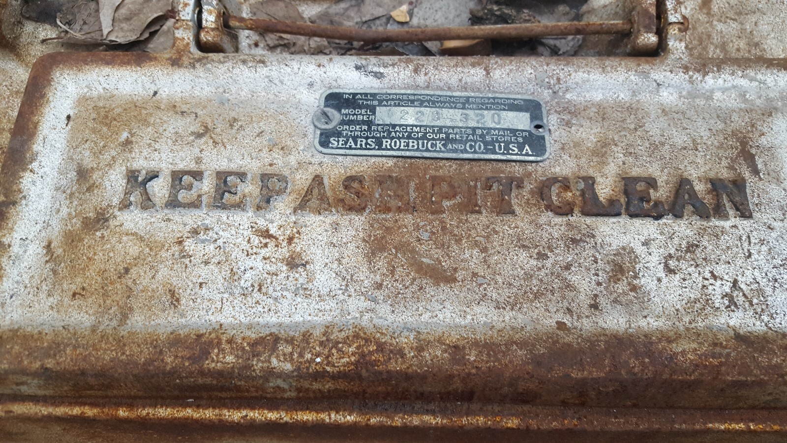 Sears Roebuck and Co. Coal  furnace parts Model No. 223.320