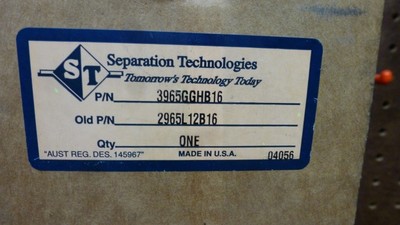 Separation Technologies 3965GGHB16, Lot of 2 Filter Elements *New in box*