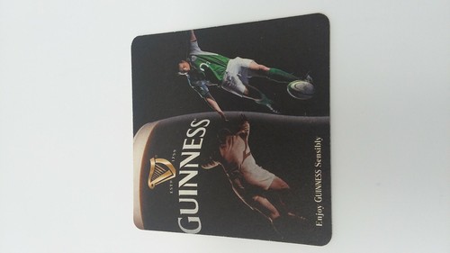 GUINNESS THE FIRST DROP COASTER / BEER MAT - x 4 Irish Rugby Football Union