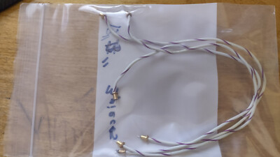 Three white/purple Tektronix 13  Peltola RF Cables from scope plug ins
