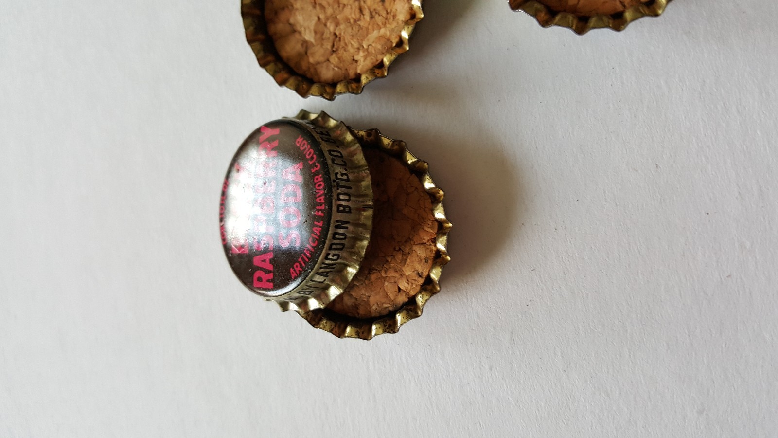Vintage Black Raspberry Soda cork lined soda bottle cap Langdon Co Bemidji MN