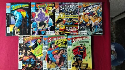 Lote 7 Revistas Super-Homem (Superman) #7 a #13 - Editora Abril (1995) Portugues