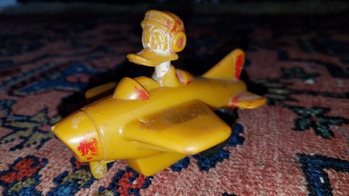 Orig 1950era MARX DONALD DUCK JET BOMBER Walt Disney Prod old friction toy