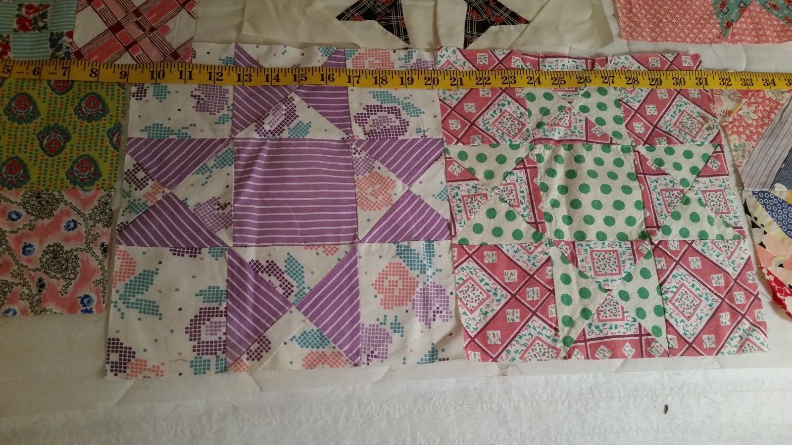 Vintage Mix Match Quilt Blocks
