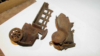 Antique Toy Part Kenton,Arcade,Hubley,Ives,-Cast Iron Car Truck With Rider Parts