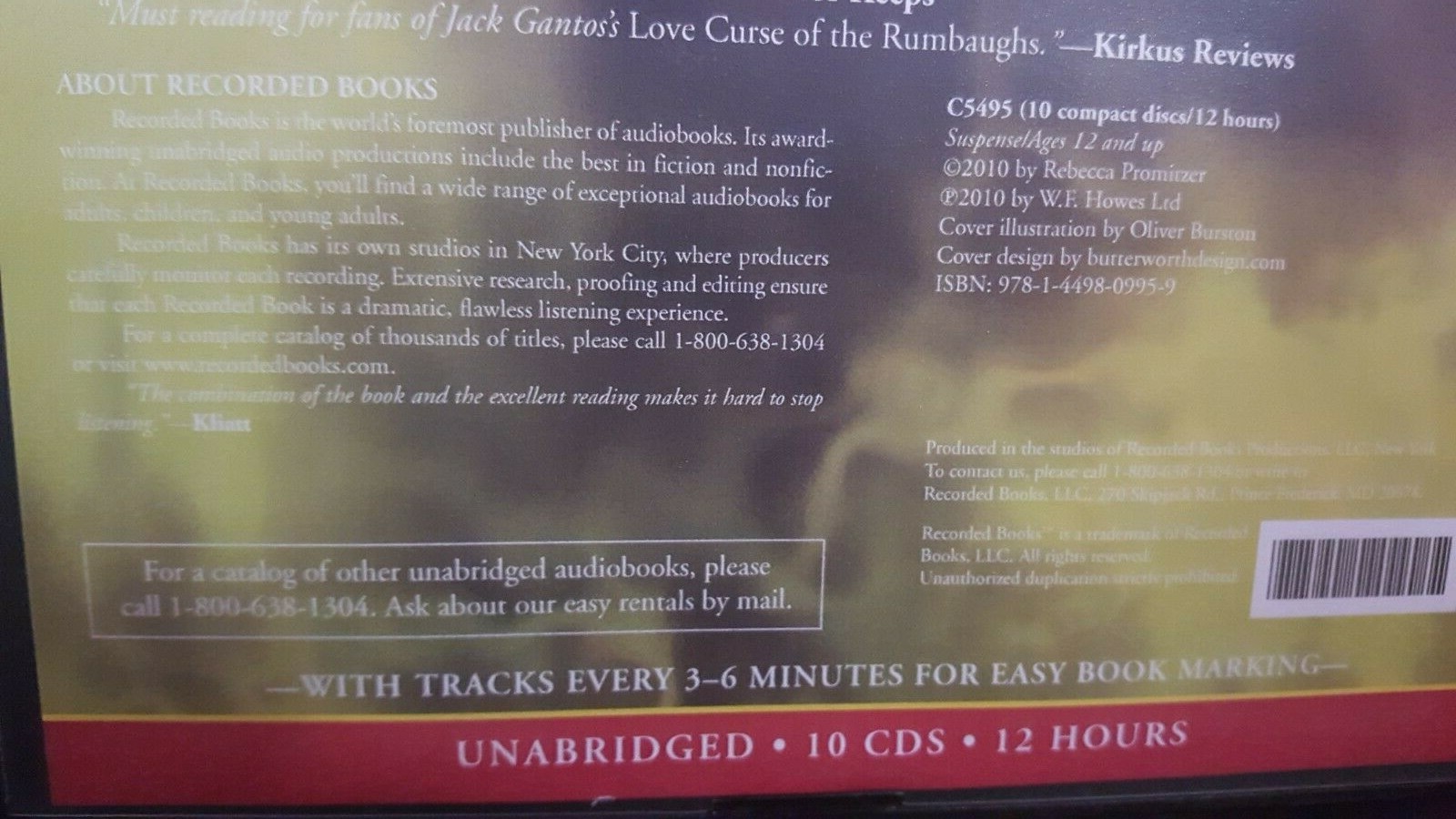 Recorded Books- The pickle King By Rebecca Promitzer 10 Disc Set