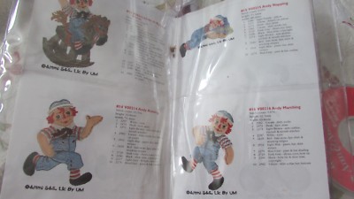 HTF RAGGEDY ANN & ANDY CLASSIC Original embroidery design Cd multi-format 4x4