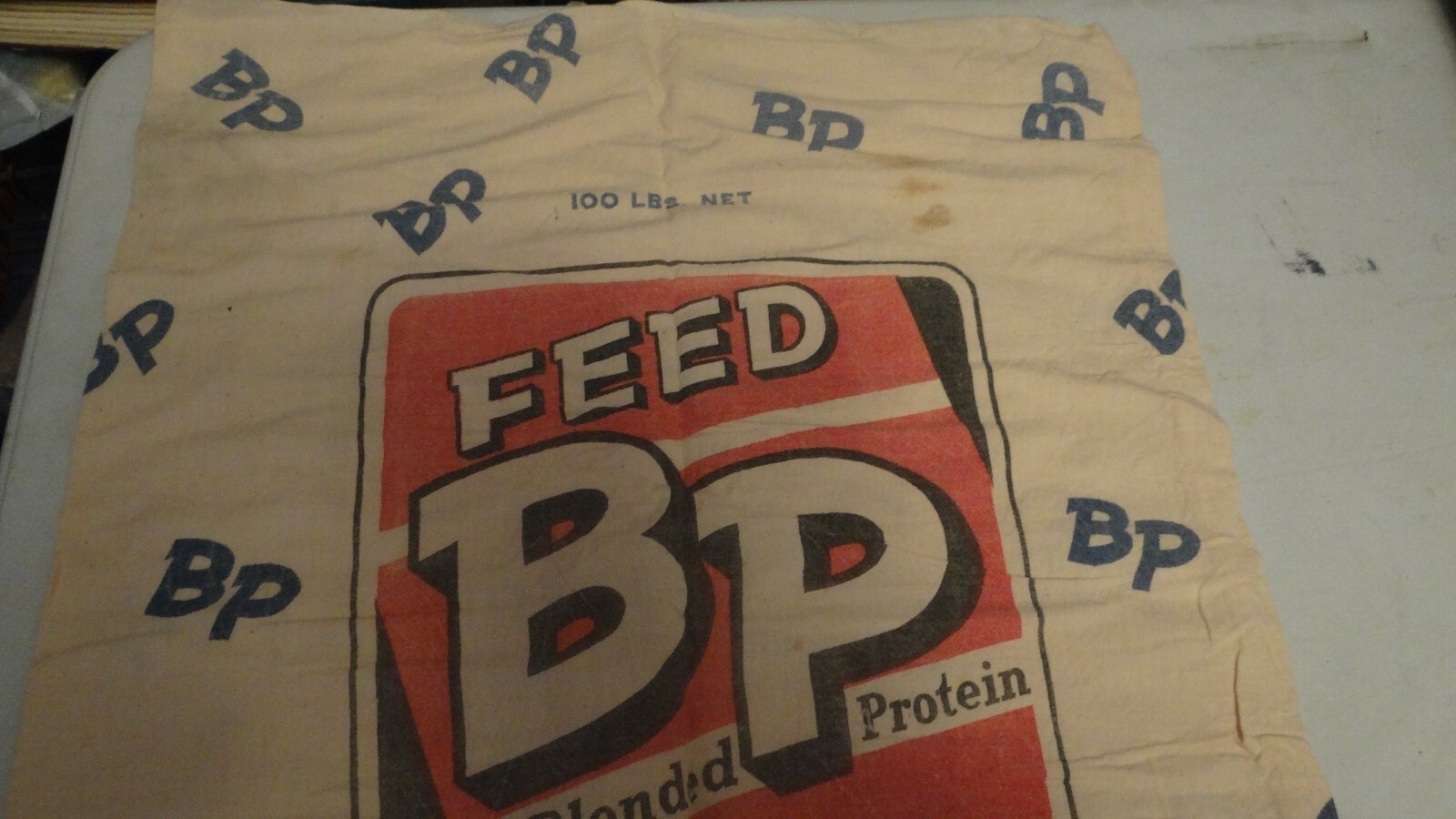 RARE vintage Blended Protein Feedsack Iowa City IOWA 36