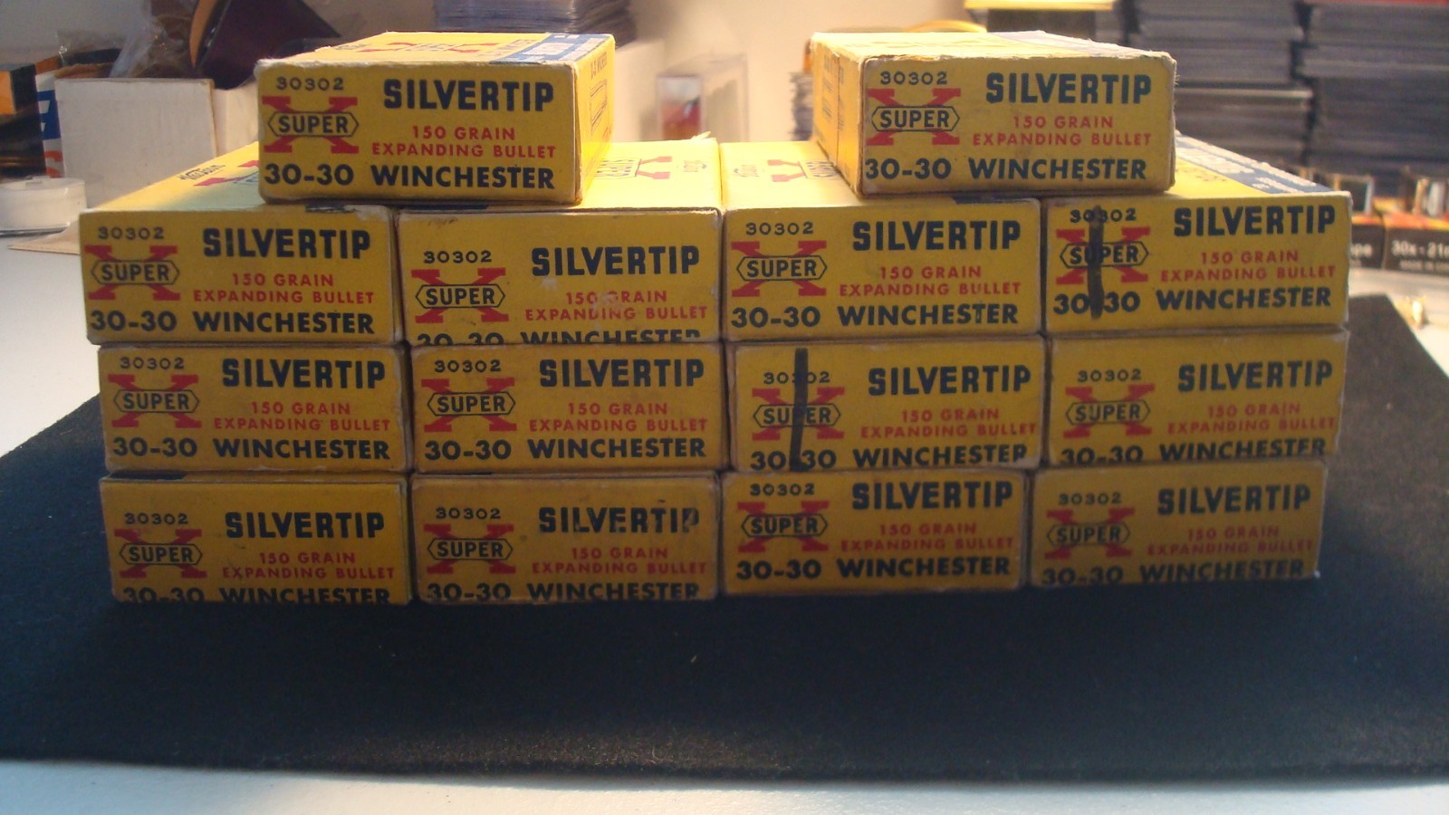MASSIVE Lot of (14) WESTERN SUPER X WINCHESTER 30-30 Empty Boxes - Silver Tip