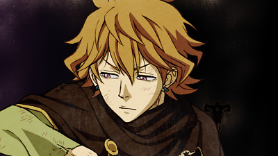Anime black clover pink eyes blonde finral Playmat Game Mat Desk