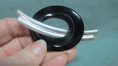 PBD Sterling Silver Modernist Peter Brams Designs signed Brooch Pin