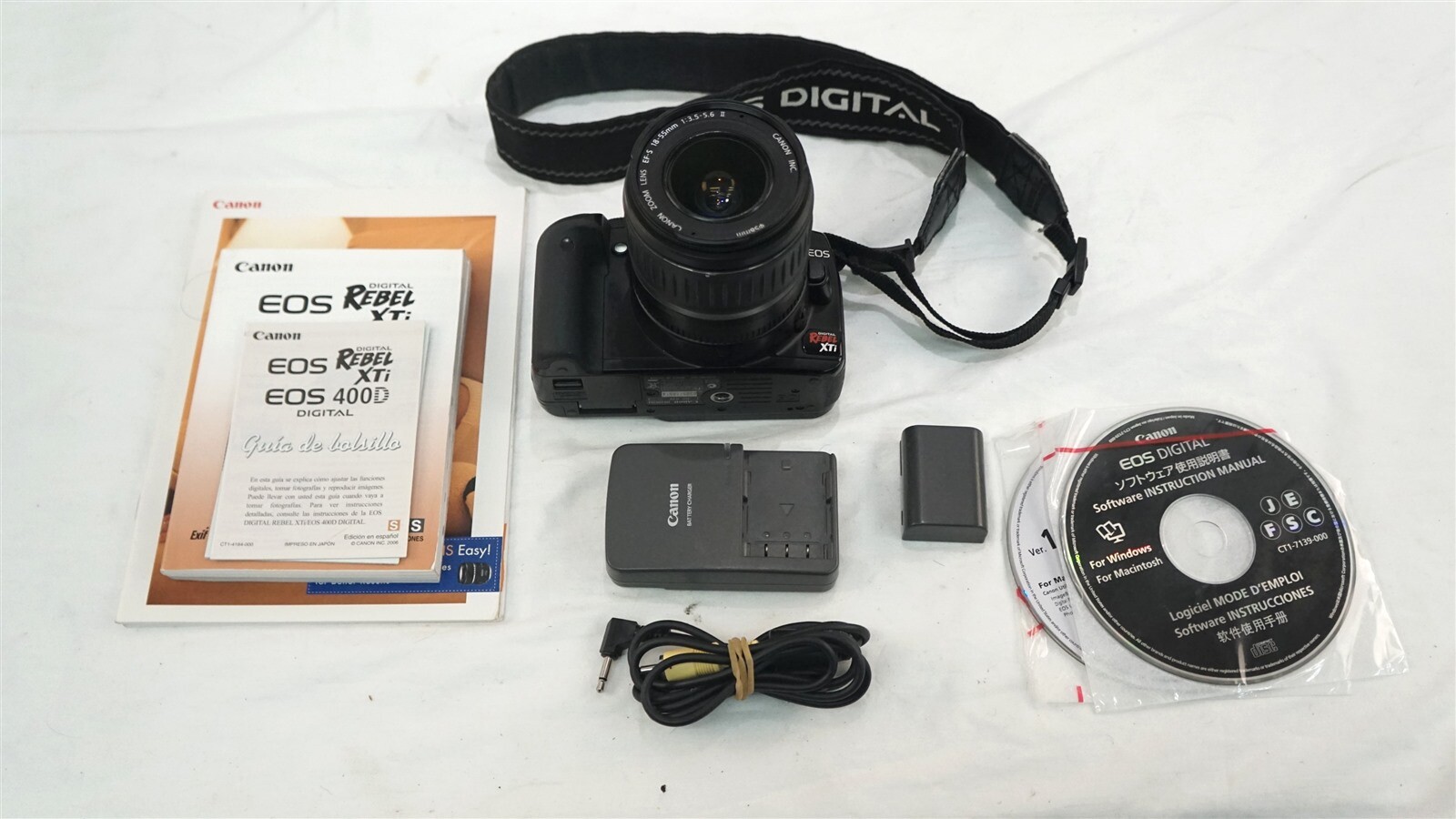 Canon EOS Rebel XTi/400D 10.1MP Digital SLR Camera Bundle with 18-55mm Lens