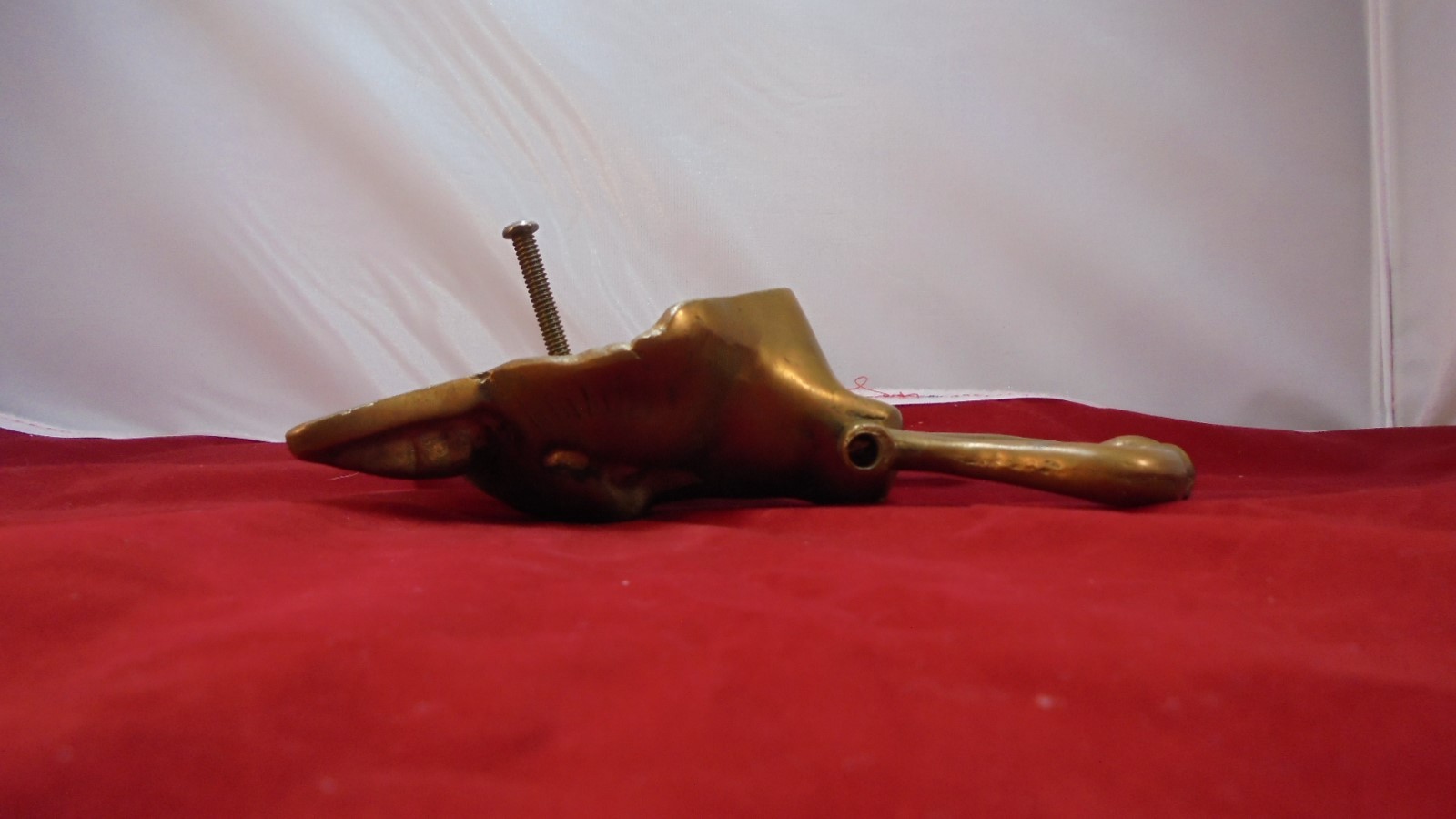 Vintage Large Solid Brass Wolf's Head Door Knocker