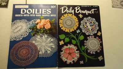 CROCHET Patterns Doilies Old 1940s 1950s Lot 5 Booklets Old Vintage  Pineapple