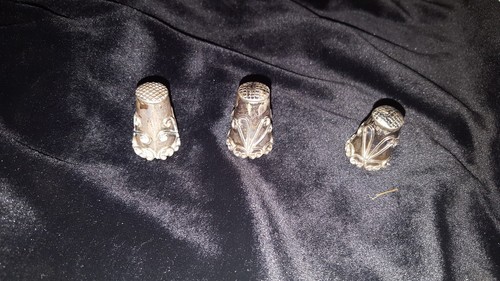 Simmons Sterling Silver Thimbles Set Of 3