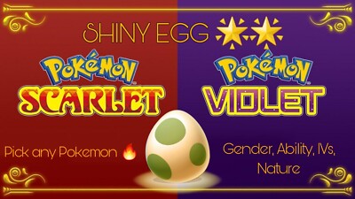   Custom Shiny Egg | Pokemon Scarlet & Violet   100% Legal | Fast Delivery 