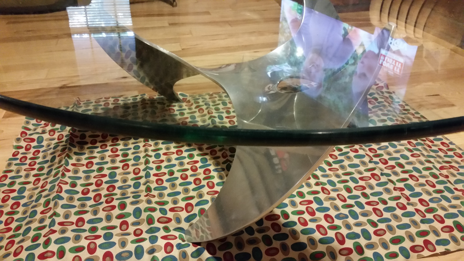 Mid Century Modern 1960's Knut Hesterberg Ronald Schmitt Propeller Coffee Table