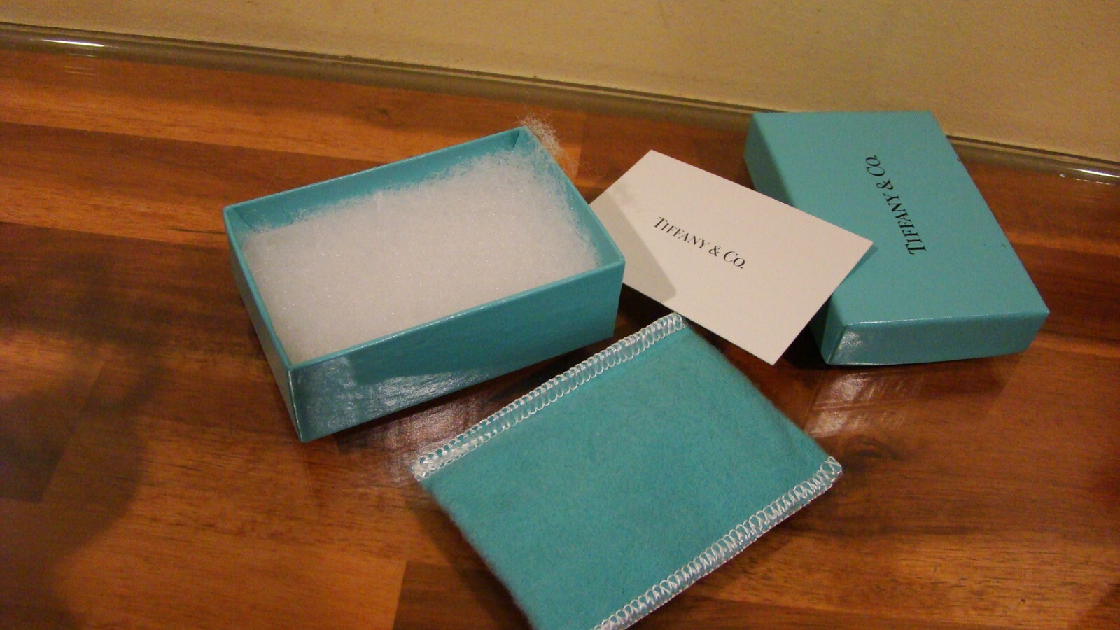 Tiffany & Co. Blue Jewelry Gift Box & Pouch 2pc Set