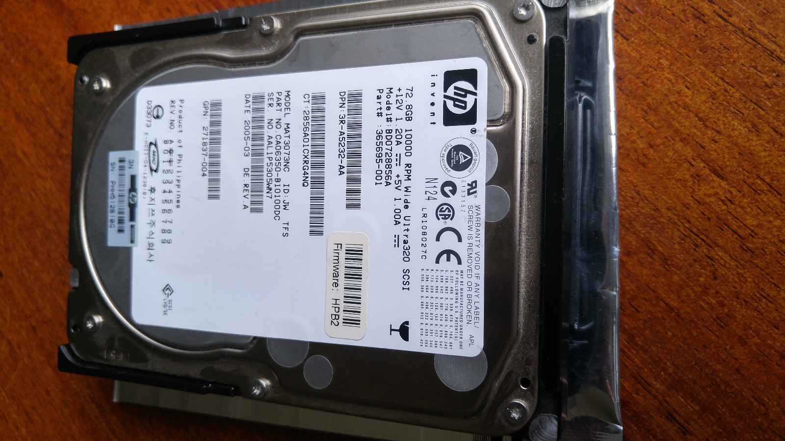 LOT OF SIX(6) HP 72GB 10K ULTRA320 SCSI HDD's with CADDIES!