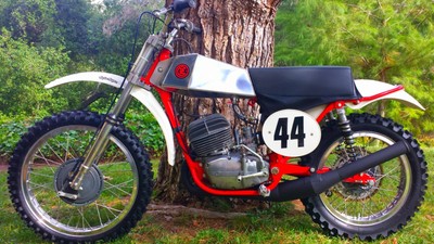 CZ Motorcycle Red Frame  1974  250cc 