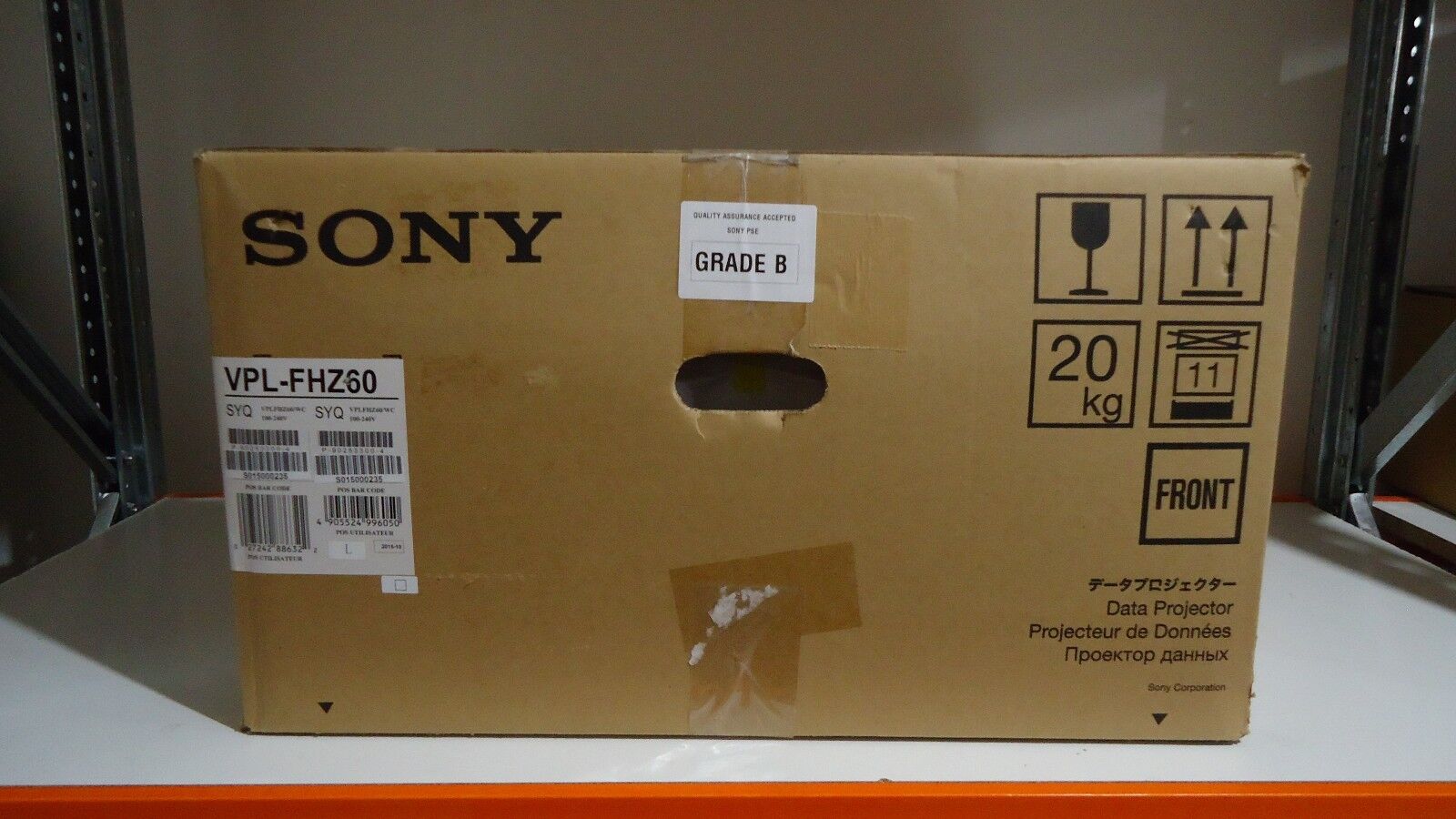 SONY VPL-FHZ60 LASER DATA PROJECTOR 5000 ANSI LUMENS SONY VPL-FHZ60 LASER DATA PROJECTOR 5000 ANSI LUMENS
