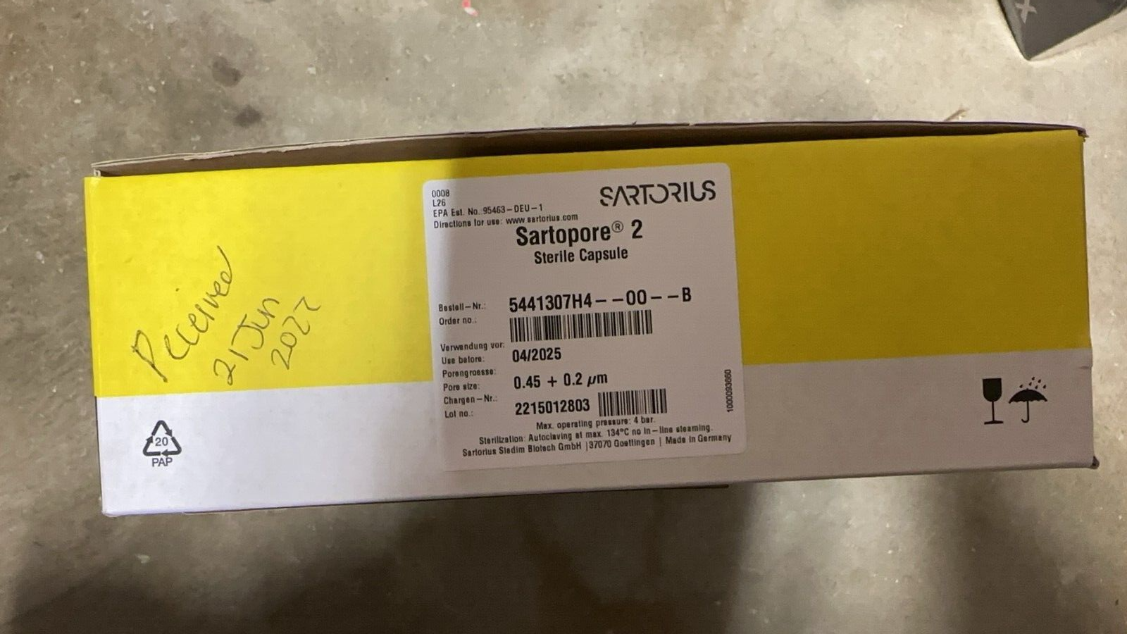 Sartopore 2 Sterile Capsule, 0.45+0.2 um final filter, 5pcs