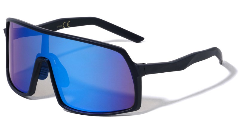 OVERSIZED FUTURISTIC SHIELD WRAP AROUND SUNGLASSES SPORT OUTDOOR BEACH RETRO