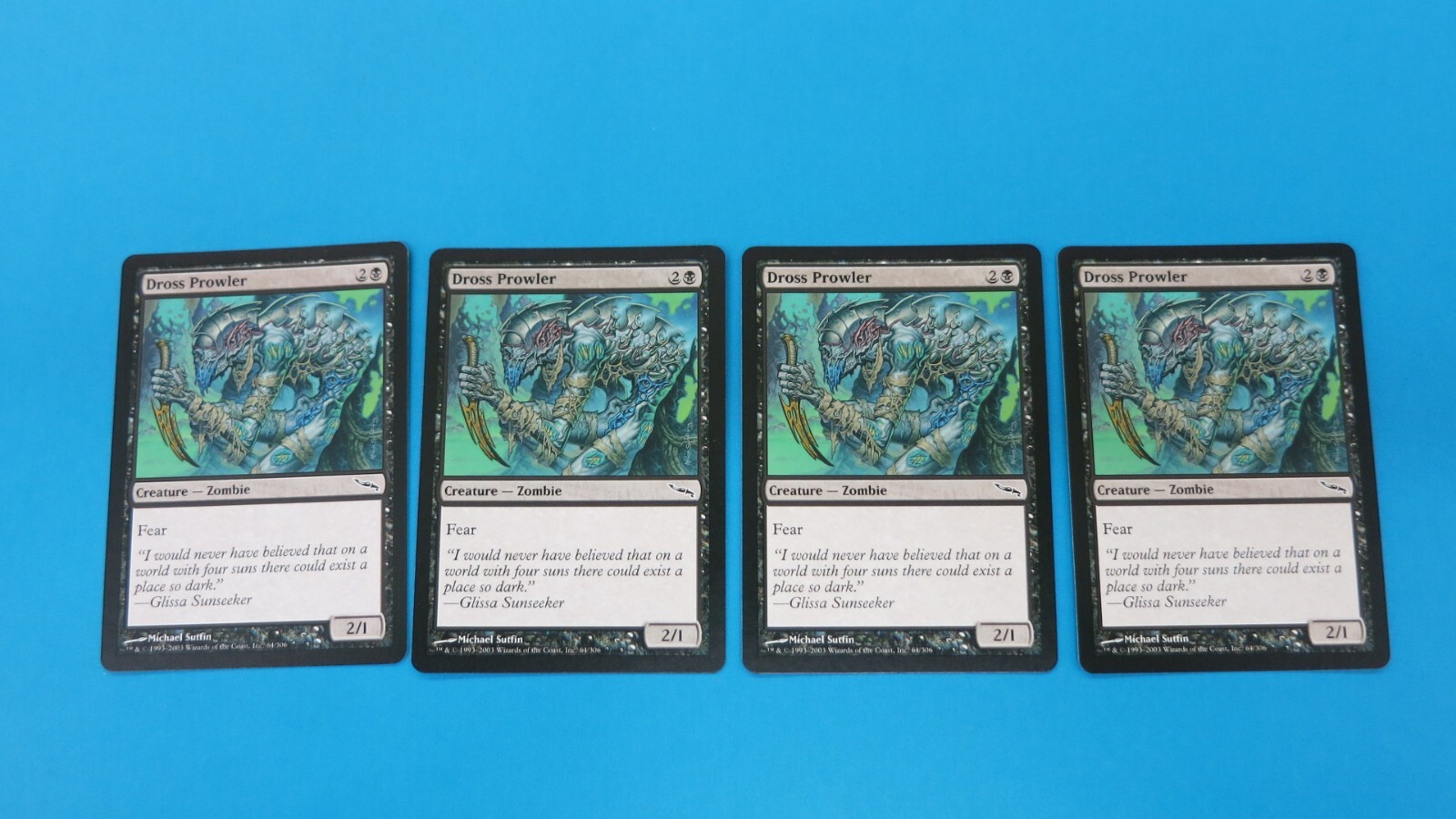 Dross Prowler 4x FOIL MDN MTG Mirrodin Common MINT black Dross Prowler 4x FOIL MDN MTG Mirrodin Common MINT black