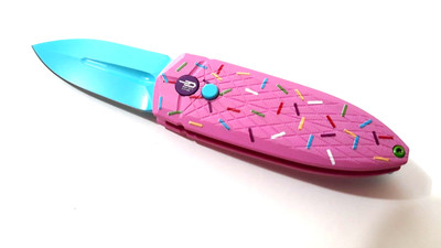 Bestech Knives Cricket/QUQU Button Lock Dessert Warrior (2.2'' Blue)