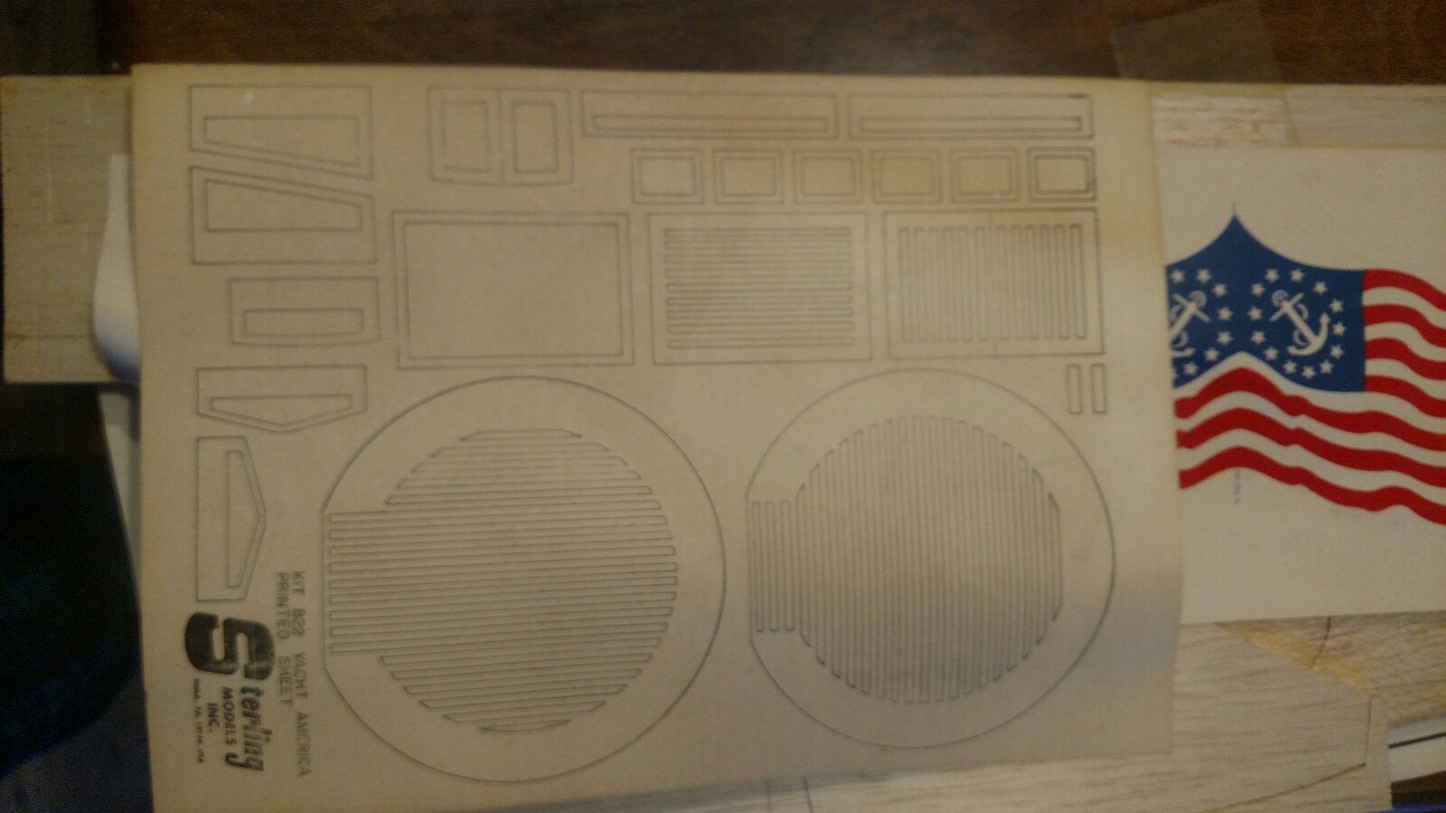 Vintage Sterling YACHT AMERICA Kit# B-22M, 1/22 Kit LOOKS COMPLETE WOW!!!!