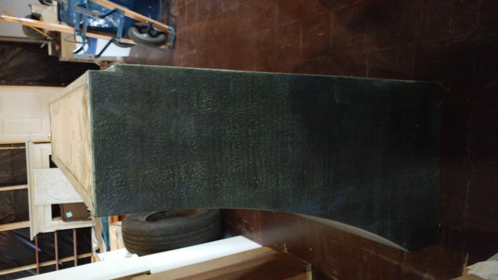 Custom Arts and Crafts Zinc Vent Hood - Wall Mount Style