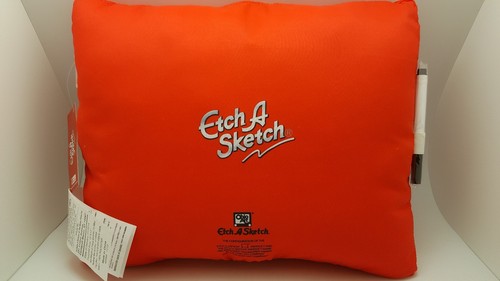 Etch A Sketch Autograph Pillow with Marker Birthday Parties Sleepovers Camp Red