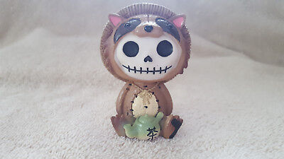 Furrybones Tanuki the Raccoon Dog Figurine Skull in Costume New Free Shipping