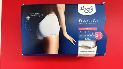 Sloggi Women's Basic+ Maxi Brief  size 30 Pack of 4 #p11