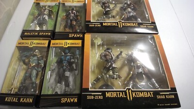 Mcfarlane Mortal Kombat figure lot 8 Spawn Shao Kahn Sub Zero NEW Walmart RARE!!