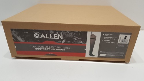 Allen Clear Creek 2-ply Felt Sole BootFoot Hip Wader #18288 Men's Size 8 Rugged