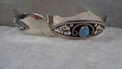 Boot Flat Tips Set Silver Tone Turquoise Stone Southwestern CHOOSE SIZE