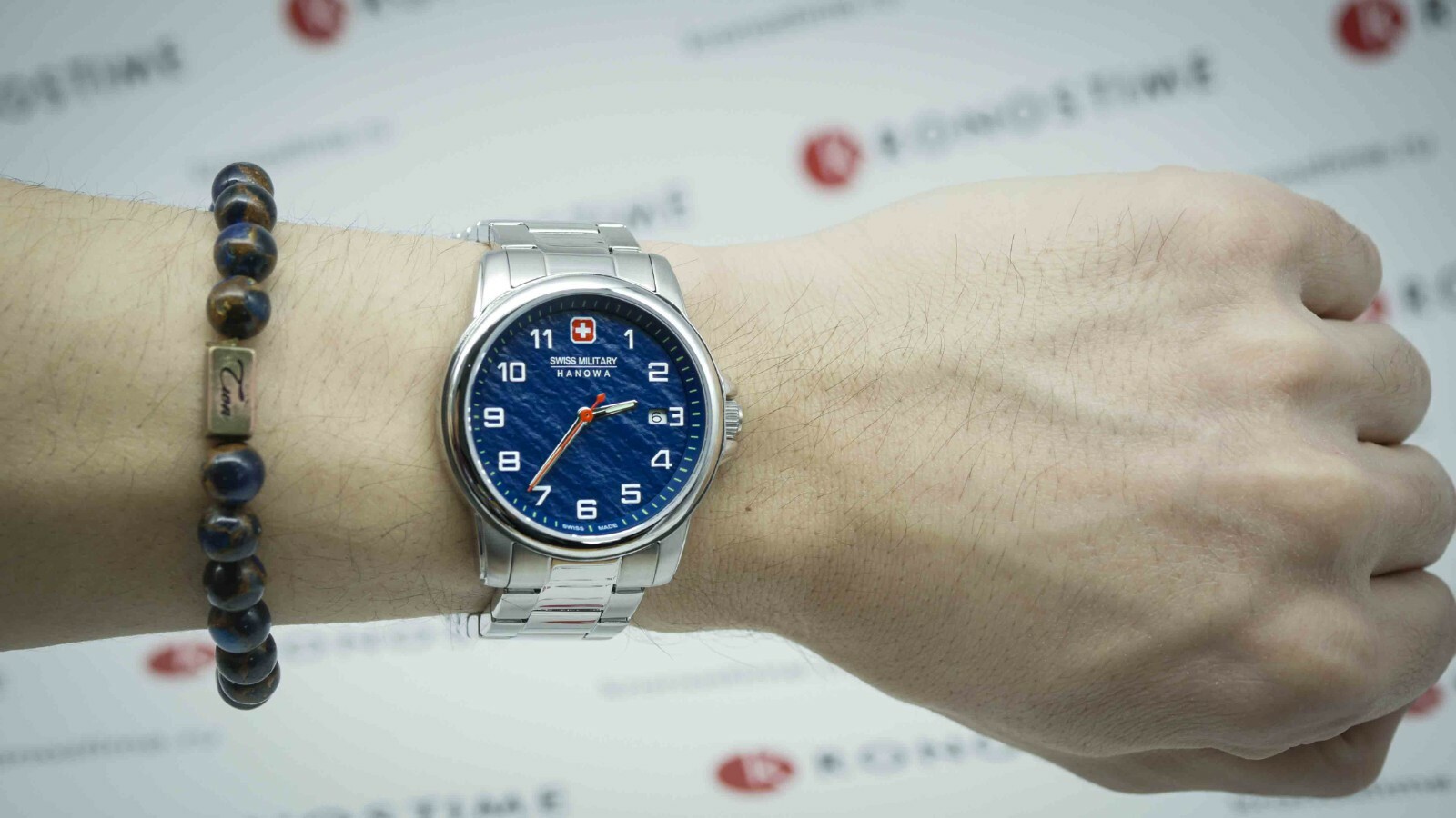 Pre-owned Swiss Military Hanowa Swiss Made Blue Dial Watch Sapphire 06-5231.7.04.003